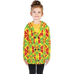 Abstract Pattern Geometric Backgrounds   Kids  Double Breasted Button Coat by Eskimos