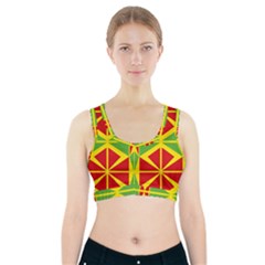 Abstract Pattern Geometric Backgrounds   Sports Bra With Pocket by Eskimos