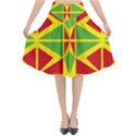 Abstract pattern geometric backgrounds   Flared Midi Skirt View1