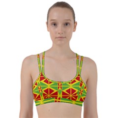 Abstract Pattern Geometric Backgrounds   Line Them Up Sports Bra by Eskimos