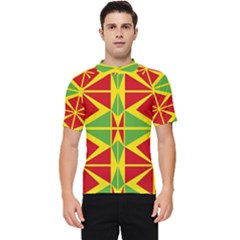 Abstract Pattern Geometric Backgrounds   Men s Short Sleeve Rash Guard by Eskimos