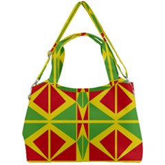 Abstract Pattern Geometric Backgrounds   Double Compartment Shoulder Bag by Eskimos