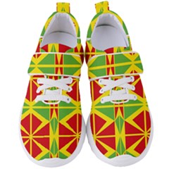 Abstract Pattern Geometric Backgrounds   Women s Velcro Strap Shoes by Eskimos