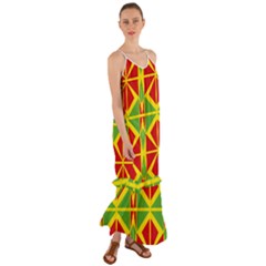 Abstract Pattern Geometric Backgrounds   Cami Maxi Ruffle Chiffon Dress by Eskimos