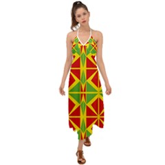 Abstract Pattern Geometric Backgrounds   Halter Tie Back Dress  by Eskimos