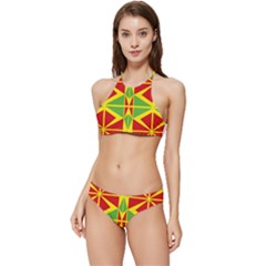 Abstract Pattern Geometric Backgrounds   Banded Triangle Bikini Set by Eskimos