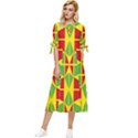 Abstract pattern geometric backgrounds   Bow Sleeve Chiffon Midi Dress View1