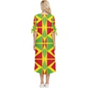 Abstract pattern geometric backgrounds   Bow Sleeve Chiffon Midi Dress View4