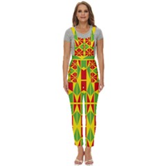 Abstract Pattern Geometric Backgrounds   Women s Pinafore Overalls Jumpsuit