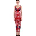 Floral folk damask pattern Fantasy flowers  One Piece Catsuit View1