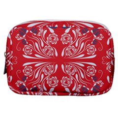 Floral Folk Damask Pattern Fantasy Flowers  Make Up Pouch (small)