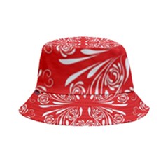 Floral Folk Damask Pattern Fantasy Flowers  Inside Out Bucket Hat by Eskimos