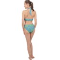 Floral folk damask pattern Fantasy flowers  Halter Side Cut Swimsuit View2