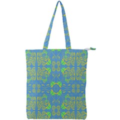 Floral Folk Damask Pattern Fantasy Flowers  Double Zip Up Tote Bag by Eskimos