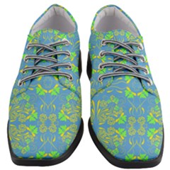 Floral Folk Damask Pattern Fantasy Flowers  Women Heeled Oxford Shoes by Eskimos