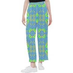 Floral Folk Damask Pattern Fantasy Flowers  Women s Pants  by Eskimos