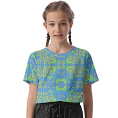 Floral Folk Damask Pattern Fantasy Flowers  Kids  Basic Tee by Eskimos