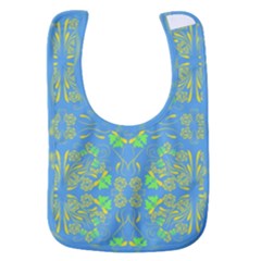 Floral Folk Damask Pattern Fantasy Flowers  Baby Bib by Eskimos