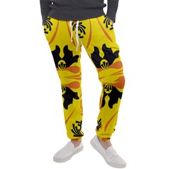 Floral Folk Damask Pattern Fantasy Flowers  Men s Jogger Sweatpants by Eskimos