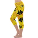 Floral folk damask pattern Fantasy flowers  Capri Yoga Leggings View2