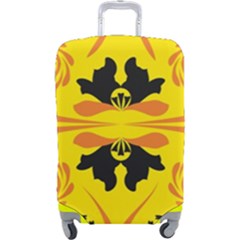 Floral Folk Damask Pattern Fantasy Flowers  Luggage Cover (large) by Eskimos