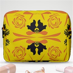 Floral Folk Damask Pattern Fantasy Flowers  Make Up Pouch (large) by Eskimos