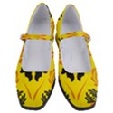 Floral folk damask pattern Fantasy flowers  Women s Mary Jane Shoes View1