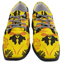 Floral Folk Damask Pattern Fantasy Flowers  Women Heeled Oxford Shoes by Eskimos