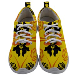 Floral Folk Damask Pattern Fantasy Flowers  Mens Athletic Shoes by Eskimos