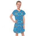 Floral folk damask pattern Fantasy flowers  Kids  Drop Waist Dress View1