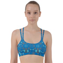 Floral Folk Damask Pattern Fantasy Flowers  Line Them Up Sports Bra by Eskimos