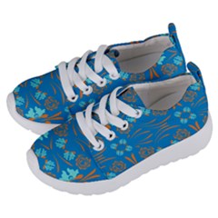 Floral Folk Damask Pattern Fantasy Flowers  Kids  Lightweight Sports Shoes by Eskimos