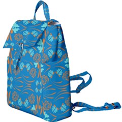 Floral Folk Damask Pattern Fantasy Flowers  Buckle Everyday Backpack by Eskimos