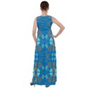 Floral folk damask pattern Fantasy flowers  Empire Waist Velour Maxi Dress View2