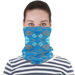 Floral Folk Damask Pattern Fantasy Flowers  Face Seamless Bandana (adult) by Eskimos