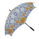 Floral folk damask pattern Fantasy flowers  Golf Umbrellas View2