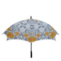 Floral folk damask pattern Fantasy flowers  Golf Umbrellas View3