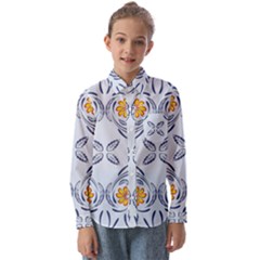 Floral Folk Damask Pattern Fantasy Flowers  Kids  Long Sleeve Shirt by Eskimos