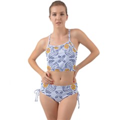 Floral Folk Damask Pattern Fantasy Flowers  Mini Tank Bikini Set by Eskimos