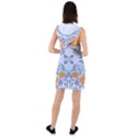 Floral folk damask pattern Fantasy flowers  Racer Back Hoodie Dress View2