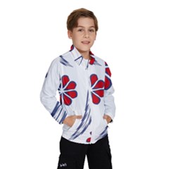 Folk Flowers Print Floral Pattern Ethnic Art Kids  Windbreaker