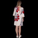 Folk flowers print Floral pattern Ethnic art Velour Kimono Dress View4