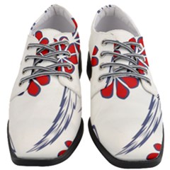 Folk Flowers Print Floral Pattern Ethnic Art Women Heeled Oxford Shoes by Eskimos