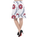 Folk flowers print Floral pattern Ethnic art Fishtail Chiffon Skirt View2