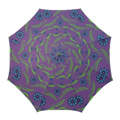 Folk Flowers Print Floral Pattern Ethnic Art Golf Umbrellas by Eskimos