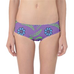 Folk Flowers Print Floral Pattern Ethnic Art Classic Bikini Bottoms by Eskimos