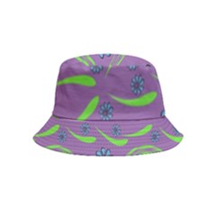 Folk Flowers Print Floral Pattern Ethnic Art Inside Out Bucket Hat (kids) by Eskimos