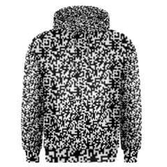 Black And White Qr Motif Pattern Men s Core Hoodie