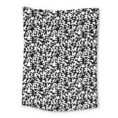 Black And White Qr Motif Pattern Medium Tapestry by dflcprintsclothing