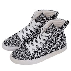 Black And White Qr Motif Pattern Women s Hi-top Skate Sneakers